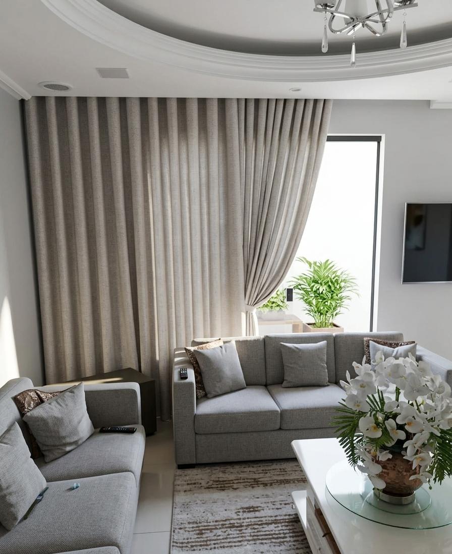 Cortinas Wave em Ambiente de Luxo